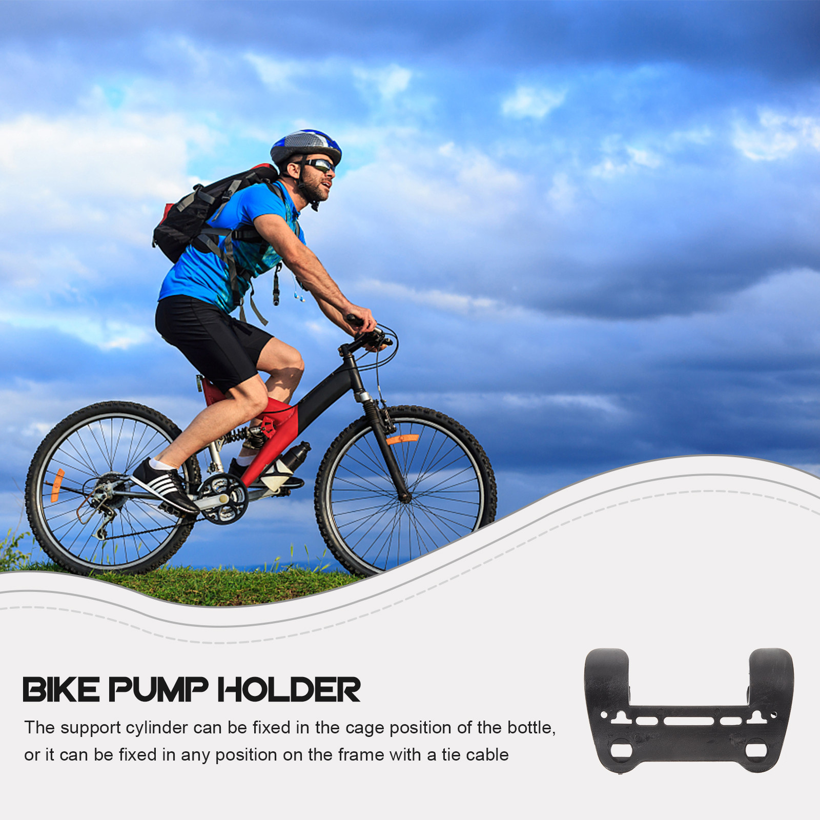 Bike Pump Frame Mount - Support universel pour pompe à vélo,