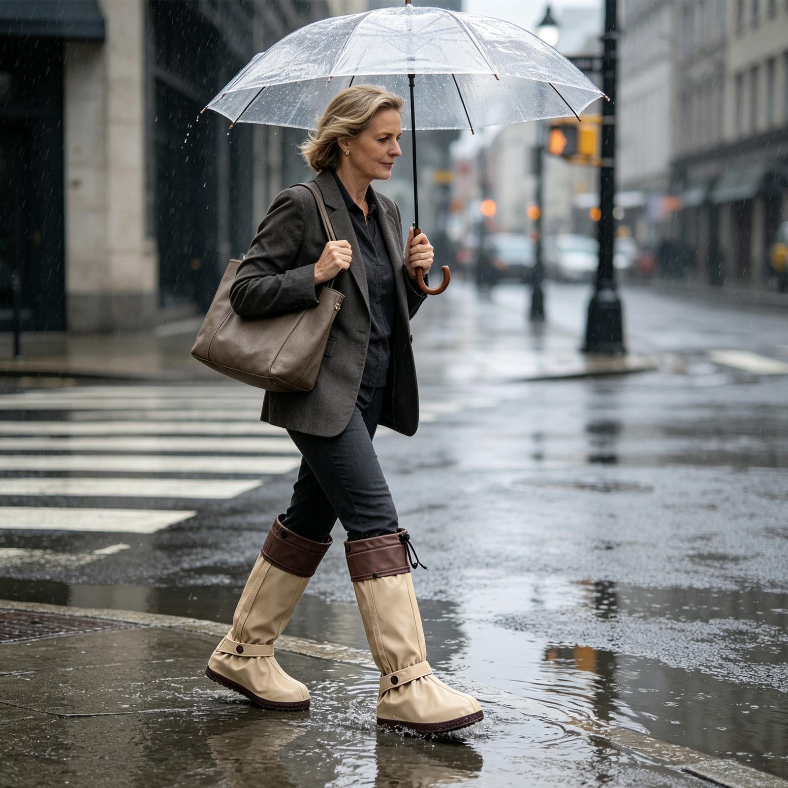Cycling Commute In Rain - Couvre-chaussures imperméables réutilisables, de type «
