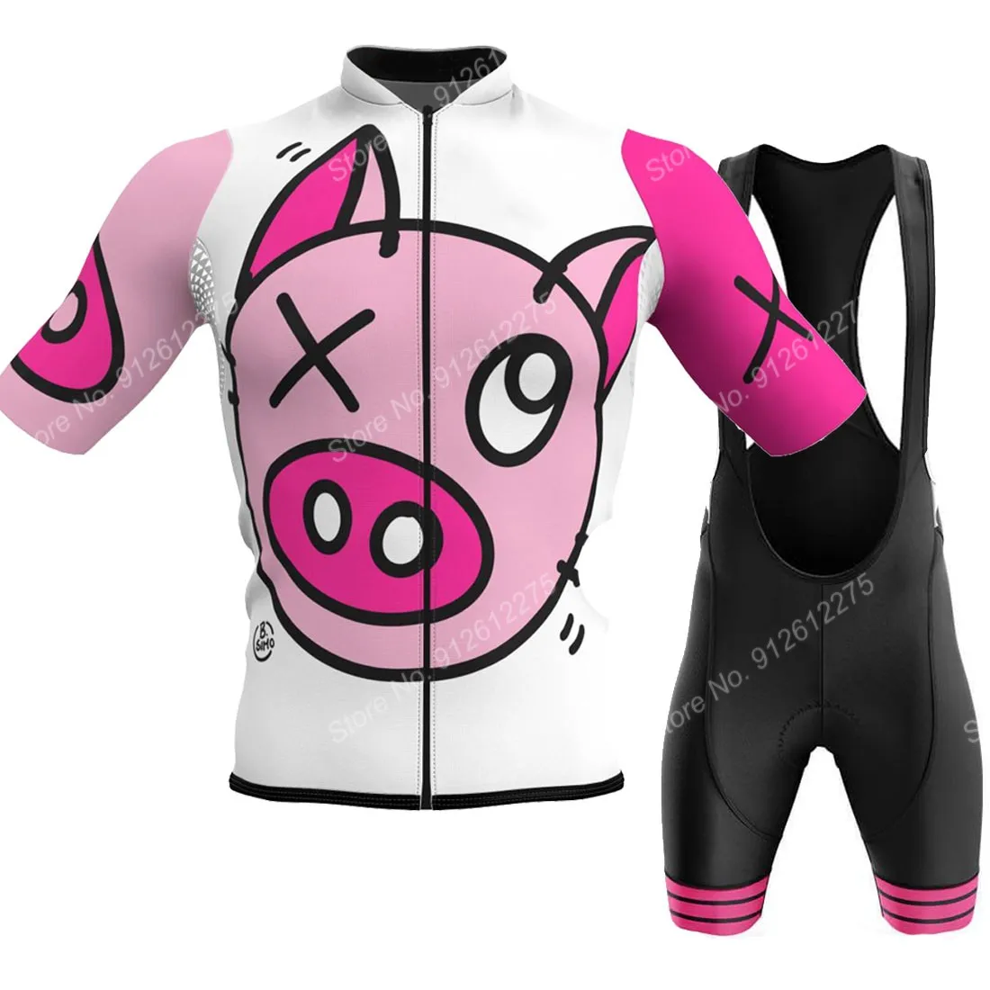 Cycling Commuter Clothing - Ensemble dessin animé cochon bande dessinée