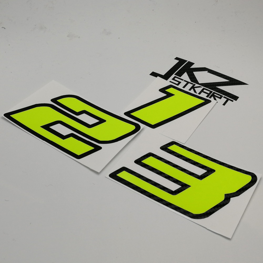 Cycling Quote - Autocollant Néon JKZ STKART Chiffres Fluorescents