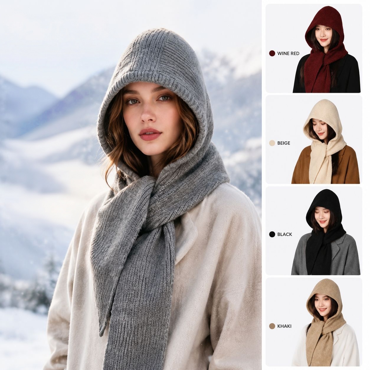 Cagoule en tricot, cache-cou,  - Winter Cycling Commute avis et prix