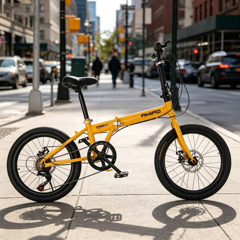 Vélo pliant à roues jaunes à r - Commuting With Bike avis et prix